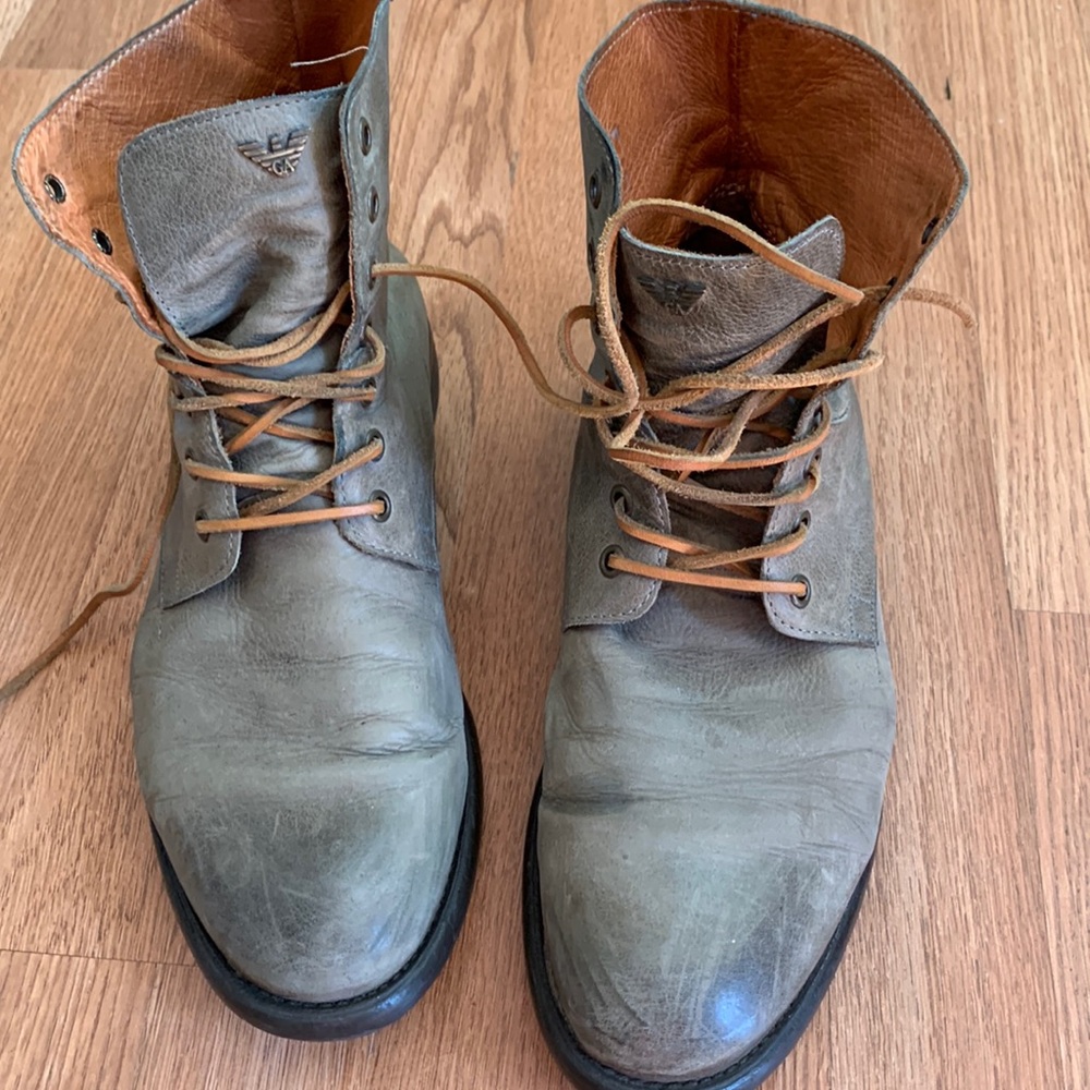 Armani leather boots
